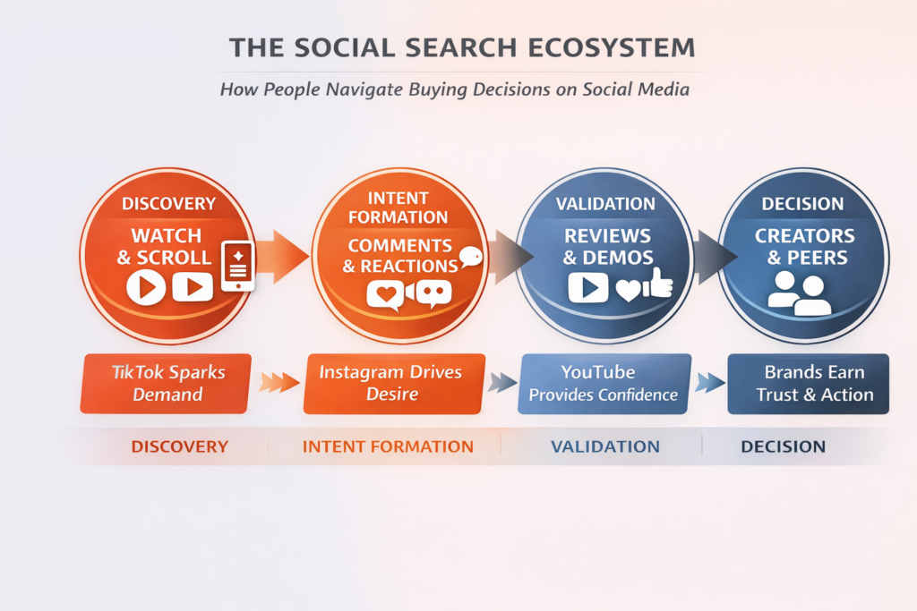 Search has moved from Google to Social Media & ecosystems
